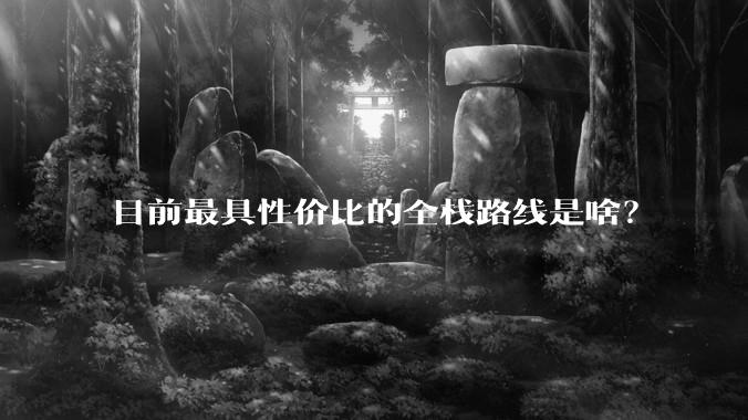 目前最具性价比的全栈路线是啥？