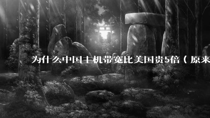 为什么中国主机带宽比美国贵5倍（原来错误的10000倍），比如阿里云？